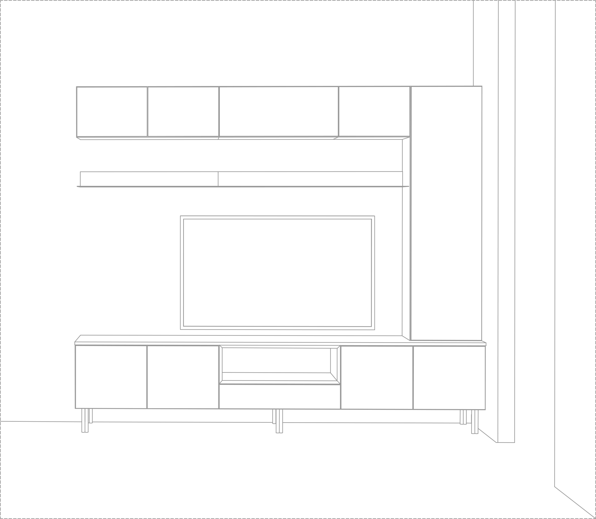 Cassa V&R - mobile TV - vista tridimensionale